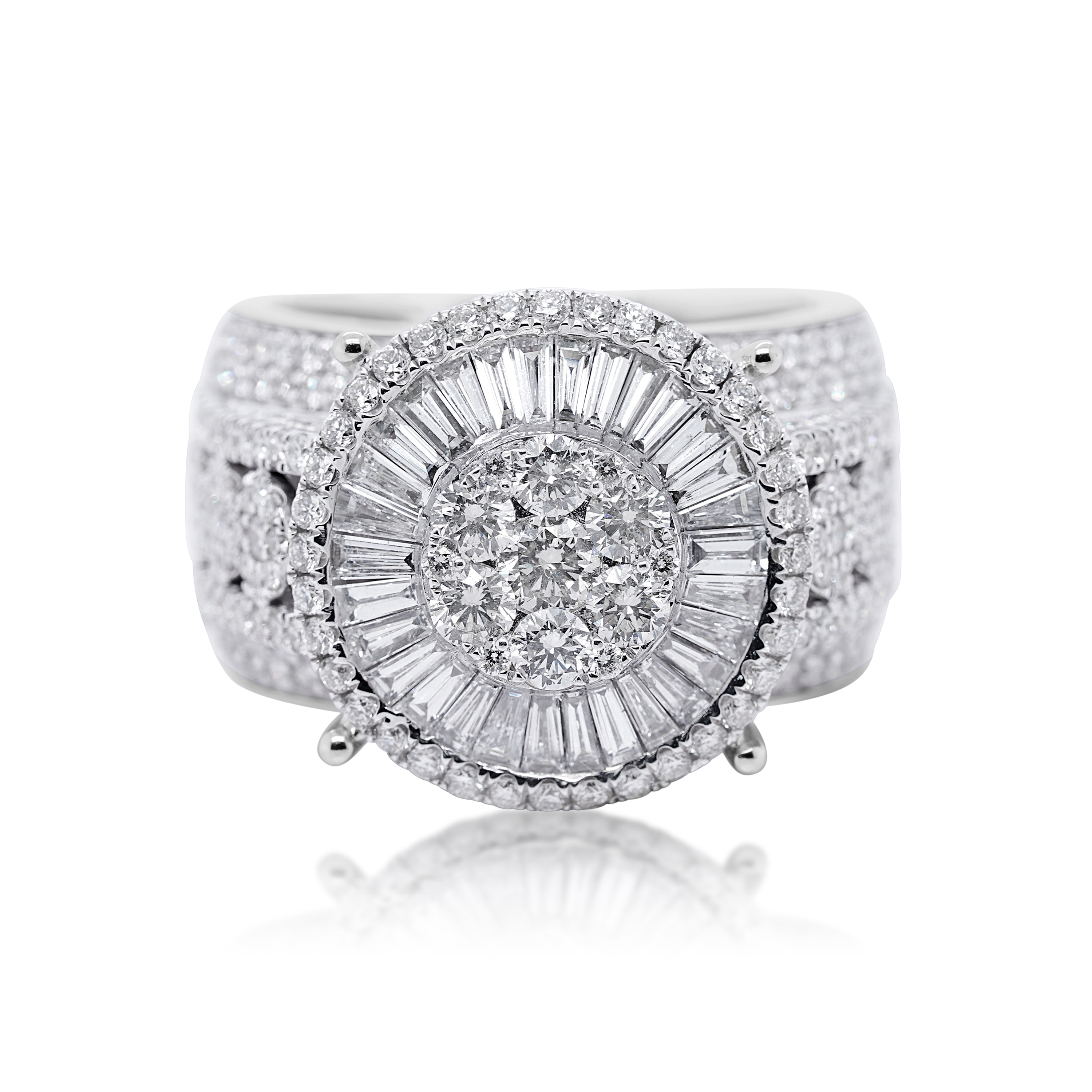 Diamond Ring -- 5.26CT 14K White Gold